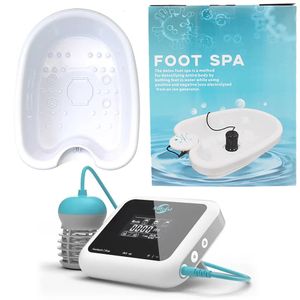 Massageador de pés Detox Ionic Foot Spa Bath Máquina de massagem FootBath Basin Vibrat Whirlpool Array Aqua Cleanse Feet Care Bath Health Therapy Relax 231010