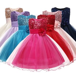 Girl's Dresses Girl Clothing Flower paljetter Klänning för jul Halloween Brithday Party 3-10y Kid Princess Tutu Dresses Child Vestidos kläder 231010