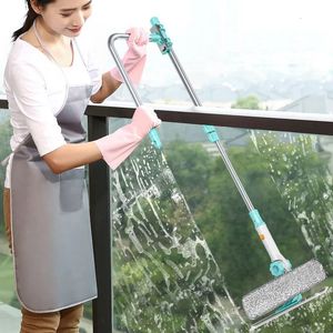 Other Housekeeping Organization Suitable for Glass Cleaning in tall buildings Double Wiper Dust Removal UShape Outdoor Telescopic Cleaner Dry 231009