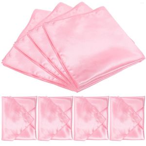 Table Napkin 8 Pcs Napkins Party Wedding Cloth Fabric Satin Washable Reusable Festival