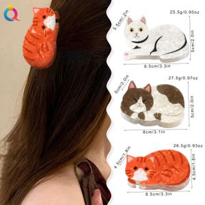 Cute Cat Hair Clip Shark Clip Girl Hairpin Accessories Fashion Geometric Cartoon Kawaii Cat Hairclips Korean Style Girls Headwear 2794