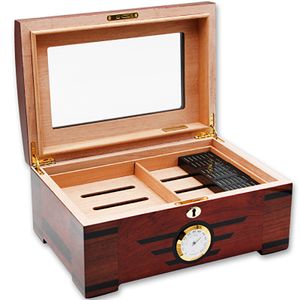 Humidor Cedar Wood Large Capacity Cigar Moisturizing Case/Box/Cabinet CH-15, Cigars Storage Assistant, Double Layer, for Sale