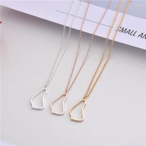 Pendant Necklaces 30 Outline Country North America Caribbean Barbados Map Beard Island State Geography Hollow City Hometown Chain Necklace