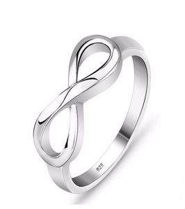 Mode Silber Farbe Unendlichkeit Ring Ewigkeit Ring Charme Freund Geschenk Endlose Liebe Symbol Mode Ringe Für Frauen schmuck1393047