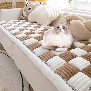 kennels pens HOOPET Dog Bed Mat Warm Pet Cat Scratchable Blanket Anti-slip Washable Cushion Sofa Cover For Large Dogs Pet Supplies 231010