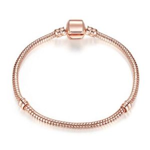 Vecalon Rose Gold Color & Silver Snake Chain Bracelets DIY Bracelet Jewelry 16CM-23CM 8 Size Choice228E