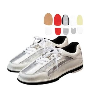 Bowling Men and Women Bowling Shoes Changeble Sole Soft Sports Sneakers unisex Höger hand och vänster hand utan halkfri bowlingskor 231009