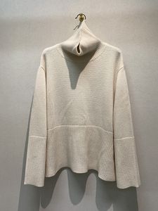 Toteme High Collar Top Lengeve Long Sleave編みゆるいセーター