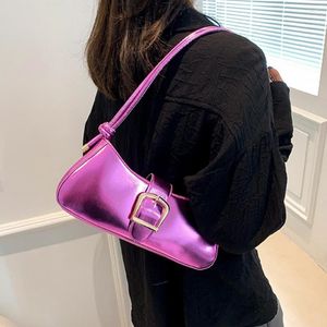 Abendtaschen Tragbare Umhängetasche Koreanischer Stil Kunstleder für Frauen mit verstellbaren Trägern Kapazität Schickes glänzendes Finish