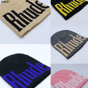 RHUDE Knitted Cold Hat Widened High Appearance Fashion Brand Men's and Women's Handsome Universal Hat American Style