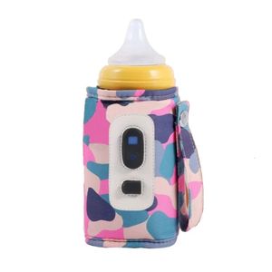 Bottle Warmers Sterilizers# USB Feeding Bottle Warmer Baby Bottle Travel Cover Heat Keeper with Adjustable Constant Temperature Portable Milk Heater 231010