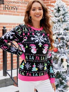Женские свитера 2023, новинка, уродливый рождественский свитер для женщин, осенне-зимние новогодние свитера для праздничных вечеринок, топы Fe, вязаный пуловер, джемперыL231010