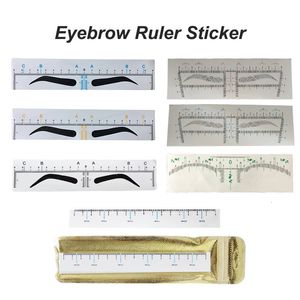 Kaş Araçları Şablonlar 100 PCS Tek Kullanımlık Kaş Cetper Sticker Microblading Kaş Şablon Kalıcı Makyaj Kaş Şekillendirme Ölçüm Araçları PMU Aksesuar 231007