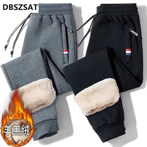 Men's Pants Winter Warm Fleece Pants Men Lambswool Thick Casual Thermal Sweatpants Male Trousers Brand High Quality Fashion Men Joggers 231010