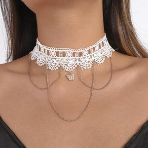 Chains Fashionable And Trendy Clavicle Chain R Lace Sexy Tassel Necklace Niche Choker