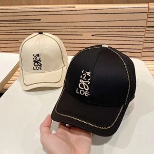 High Top Black and White Baseball Hat Embroidered Letter Logo Dashed Edge Sunscreen Hat Couple Hat Hip Hop Ball Hat Designer ins hat