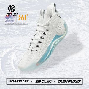 Sapatos de vestido 361 graus AG4 Lux Homens Sapatos de basquete Combate real antiderrapante placa de carbono absorvente de choque tênis resistentes ao desgaste 672411101F 231009