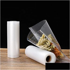 Sacchetti per imballaggio Sacchetti per sottovuoto da cucina all'ingrosso Rotoli riutilizzabili Fresh-Kee Food Saver Storage Bag Office School Business Industrial Pa Dhxtq