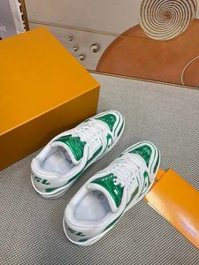 Men Designers Trainers Green Leather Casual Shoes Unisex Street Style Men Women Running Sneaker Shoes Latest Vintage Check Cotton Arthur Sneakers