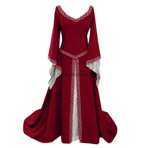 Thema Kostüm Halloween Cosplay Mittelalter Renaissance Kostüme Prinzessin Flare Ärmel Frau Kleid Skinny Retro Palace Gothic Ballkleid Halloween x1010