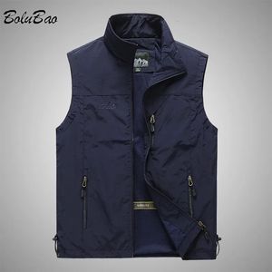 Men's Vests BOLUBAO Spring Men Waistcoat Outdoor Leisure Solid Color Vest Young Middleaged Pography Fishing Casual Jacket Male 231010