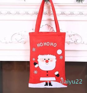 Julekorationer Candy Bag Xmas Tote Non-Woven Tyg Natal Noel Navidad Christma Children Present Tree Ornament Cartoon