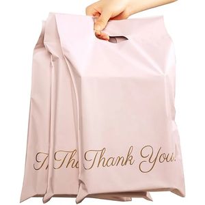 wholesale Thank You Storage Bags Logistics Packaging Courier Bag Shopping Transport Mylar Postal Business Mailers