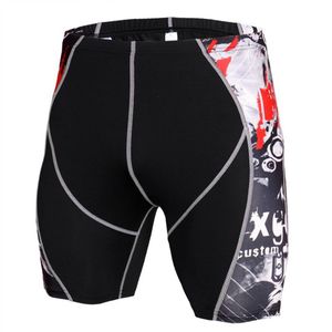 Compressão de fitness masculino mma esportes ginásio shorts de compressão de secagem rápida respirável masculino musculação collants shorts329e