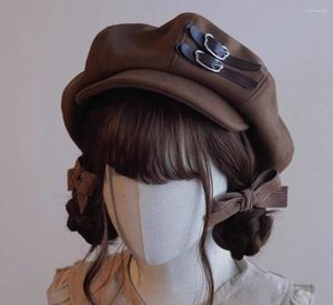 Berets Harajuku style اليابانية فتاة لطيف الشتاء شتاء لوليتا قبعة قبعة