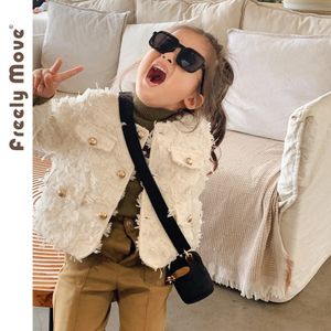 Coat 2023 Baby Girls Jacket Solid Long Sleeve Tassel for Fashion Children Autumn Winter Kids Clothes Girl 231009