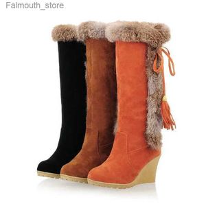 Boots Comemore Wedge Long Women Boots Australia Women's Shoes Platform Plush Winter Footwear Ladies Booties Thigh High Heels High Sexy Q231010