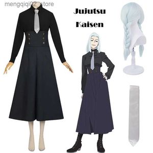 Costume a tema Anime Jujutsu Kaisen Mei Cosplay Come Camicia uniforme Culottes Cravatta Parrucca Set completo Festa di carnevale di Halloween Vieni per le donne Q231010