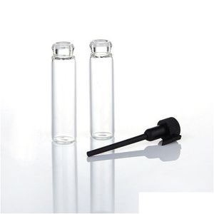 Verpackungsflaschen Großhandel 1 ml Mini-Probe Niedliches Glas Reiseöl pro Flasche mit Tropfen Leere Fläschchen Tube Büro Schule Geschäft Industrie Dhwug