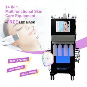 Mit PDT LED-Maske 15 in1 Hydra-Gesichtsmaschine Mikrodermabrasion Wasserstrahl Aqua-Gesichtstiefenreinigung Hydra-Dermabrasionsmaschine für Spa-Salon-Klinik