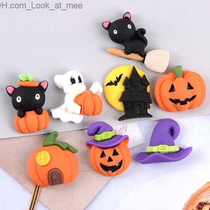 Andra evenemangsfest levererar 10st/parti hartshalloween tillbehör platt rygg cabochon utsmyckningar för scrapbooking diy dekoration hantverk partiförsörjning q231010