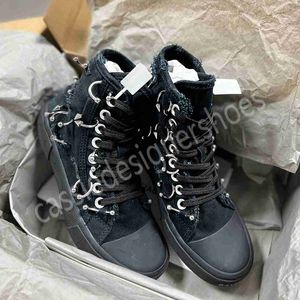 Scarpe di tela stringate da donna di marca Design originale Moda popolare Scarpe con fondo spesso nero Scarpe da tavolo alte di lusso Scarpe da uomo famose di fascia alta