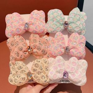 Butterfly Pearl Sequin Kids Sweet Bow Hair Accessories Hairgrips Bow Hairpin For Women Girls Trendy Children Hair Rope Cute Barrette Hair Accessory