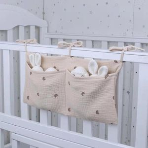 Storage Bags Portable Baby Crib Stroller Bag Milk Bottle Toys Bilayer Cotton Born Bed Headboard For Kids Bedding Diaper