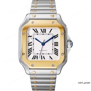 يراقب المصمم عالي الجودة الأعمال Santos Mens Watch Watch Outomatic Watch المتوفرة في حزام الصلب وجلد البقرة من الياقوت المقاوم للصدأ يناسب