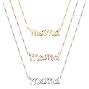 Small Mama Mom Mommy Letters Necklace Stamped Word Initial Love Alphabet Mother Necklaces for Thanksgiving Mother's Day Gifts240G