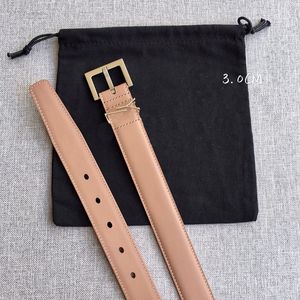 Designer Belt Genuine Leather Belts Woman deep beige belts Classic Gold Sliver Needle Buckle Accessories Color Width 2.0cm 3.0cm Fashionable Versatile