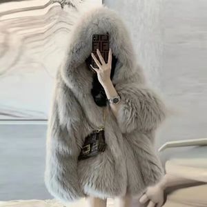 Kadınlar Kürk Sahte Kış Ceketleri Kadınlar İçin Kazanım Kazık Ceket Kabarık Ceket Kalamlı Sıcak Lüks Marka Kore Outerwear 231010