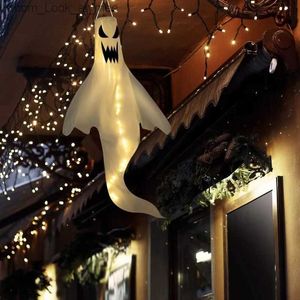 Other Event Party Supplies Hot Big/small Size LED Halloween Outdoor Light Battery Power Skeleton Ghost Horror Demon Teeth Party Props Halloween Decoration Q231010