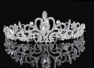 Corone di uccelli Nuovi Cerchietti Fasce per capelli Copricapo Sposa Gioielli da sposa Accessori Cristalli argento Strass Perle HT067205411