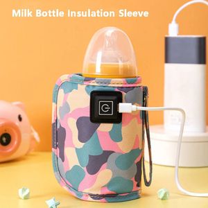 Flaskvärmare sterilisatorer# baby mjölk varmare barnvagn isolerad väska USB digital display baby ammande flaskvärmare bärbar baby flask varmare termisk väska 231010