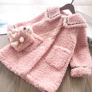 Coat Fashion Girls Lamb Wool Coat Children Long Autumn and Winter Thick 312t 231009