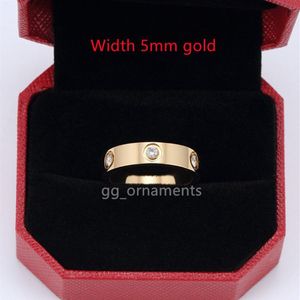 6 Diamond Love Screw Designer Ring Mens Rings Classic Luxury Designer Jewelry Women Titanium Steel Eloy Gold-Plated Gold Silver R2000