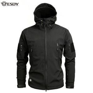 Giacche da uomo Shark Soft Shell Giacca tattica militare da uomo Impermeabile Giacca a vento calda US Army Abbigliamento invernale Giacca mimetica da uomo di grandi dimensioni 231010