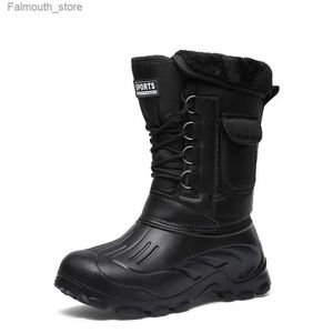 Boots Outdoor Fishing Men Winter Boots Warm Waterproof Snow Work Boots Male Footwear Men Boots Plus Size 40-46 Q231010