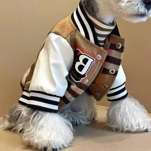 Hundklädkläder Autumn Winter förtjockade varma jackor French Bulldog Schneider Poodel Teddy Shiba Cat Baseball Coat 231010